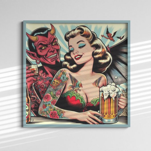 getatoeëerd biermeisje poster