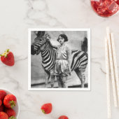 Getatoeëerd Circus Lady en Zebra servetten (Insitu)