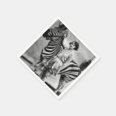 Getatoeëerd Circus Lady en Zebra servetten (Hoek)