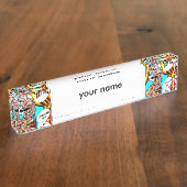 getatoeëerd damesnaambord naambordje (Zijkant)