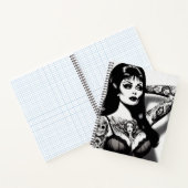  getatoeëerd Gothic meisje Notitieboek (Binnen)