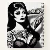  getatoeëerd Gothic meisje Notitieboek (Achterkant)