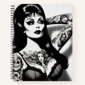 getatoeëerd Gothic meisje Notitieboek (Voorkant)