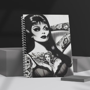 getatoeëerd Gothic meisje Notitieboek