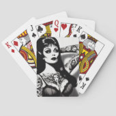  getatoeëerd Gothic meisje Pokerkaarten (Achterkant)