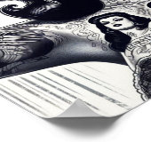  getatoeëerd Gothic meisje Poster (Hoek)