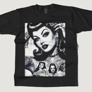  getatoeëerd Gothic meisje T-shirt