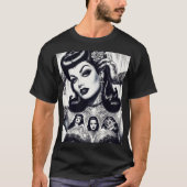  getatoeëerd Gothic meisje T-shirt (Voorkant)