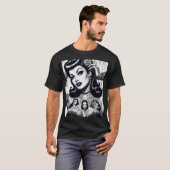 getatoeëerd Gothic meisje T-shirt (Voorkant volledig)