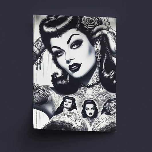  getatoeëerd Gothic meisje Tissuepapier