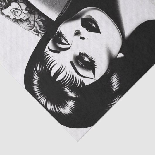 getatoeëerd Gothic meisje Tissuepapier (Detail)