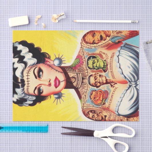  getatoeëerd horror meisje tissuepapier (Craft)