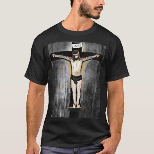 GETATOEËERD JEZUS MASTER VERSIE. T-SHIRT (Voorkant)