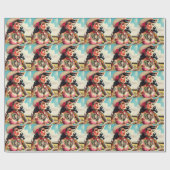 getatoeëerd land pinup cadeaupapier (Vlak)
