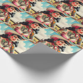 getatoeëerd land pinup cadeaupapier (Hoek)