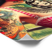 getatoeëerd land pinup poster (Hoek)