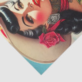  getatoeëerd land pinup tissuepapier (Detail)