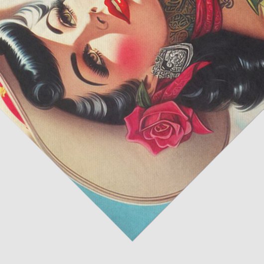  getatoeëerd land pinup tissuepapier (Detail)