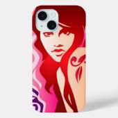 Getatoeëerd Meisje - iPhone 15 Hoesje (Achterkant)