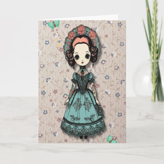  getatoeëerd meisje Kaart zonder tekst (Voorkant)