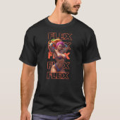 Getatoeëerd Muscle Girl Flex T-shirt (Voorkant)