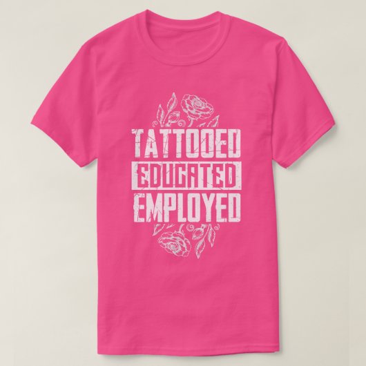 Getatoeëerd opgeleid werknemer t-shirt (Design voorkant)