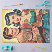 Getatoeëerd paar  Comics Tissuepapier (Craft)