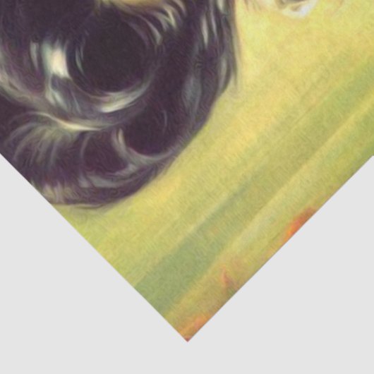 Getatoeëerd pin-up portret schilderij tissuepapier (Detail)