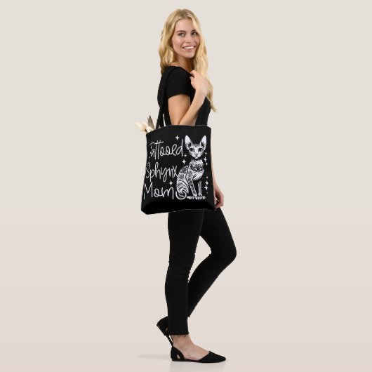 getatoeëerd Sphynx Moeder Kat Gift Tote Bag (Op model)