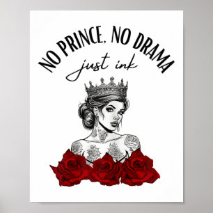 Getatoeëerde alleenstaande vrouw Inked Woman voor Poster