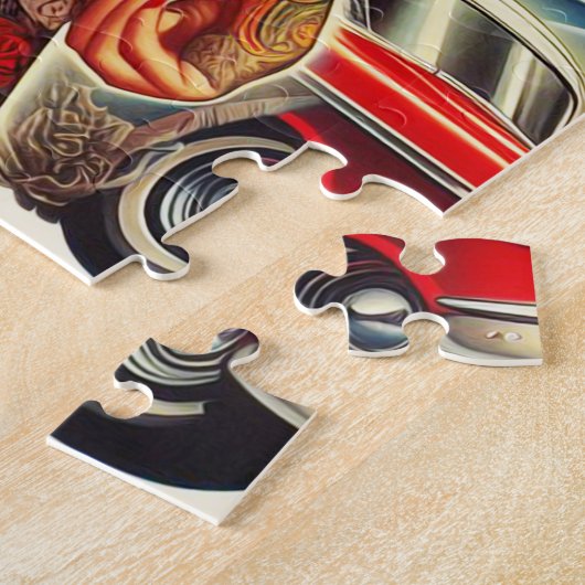 Getatoeëerde Amerikaanse Pin-Up Legpuzzel (Zijkant)