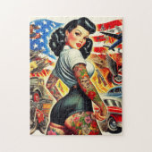 Getatoeëerde Amerikaanse Pin-Up Legpuzzel (Verticaal)