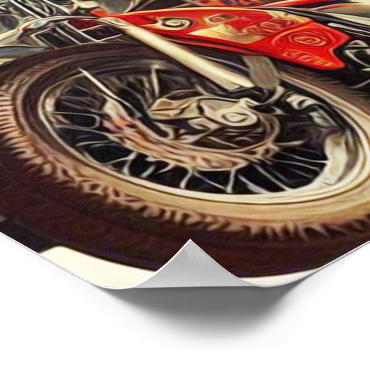 Getatoeëerde Amerikaanse Pin-Up Poster (Hoek)