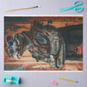 Getatoeëerde baas gedraaid linker alligator decoup tissuepapier (Craft)