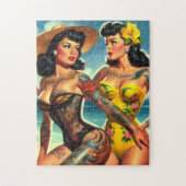 Getatoeëerde  Beach Pin-ups Legpuzzel (Verticaal)