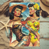 Getatoeëerde Beach Pin-ups Tissuepapier