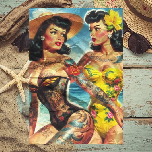 Getatoeëerde  Beach Pin-ups Tissuepapier
