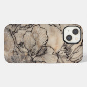 Getatoeëerde bloem I iPhone Hoesje (Achterkant horizontaal)