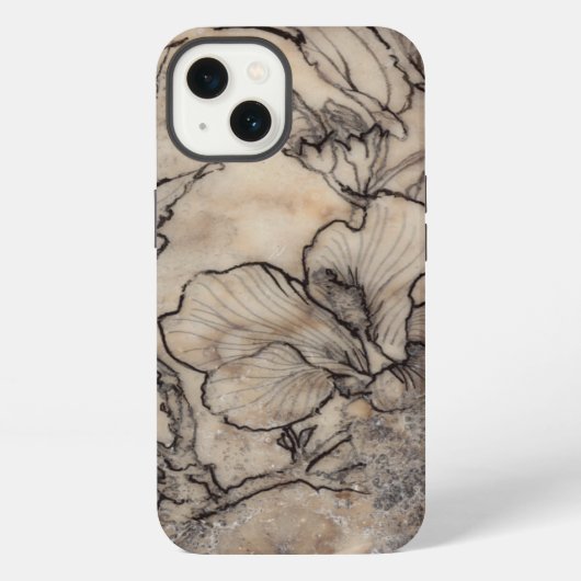 Getatoeëerde bloem I iPhone Hoesje (Achterkant)