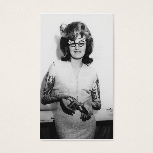 getatoeëerde bril chick visitekaartjes (Voorkant)