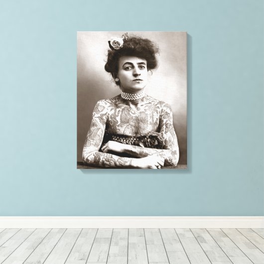 Getatoeëerde dame, 1907 canvas afdruk (Insitu (Houten vloer))