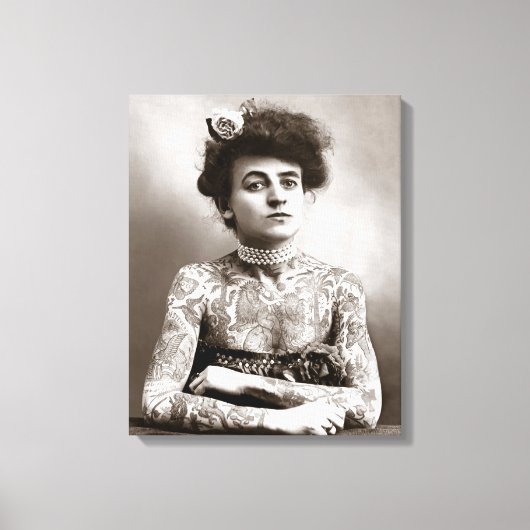 Getatoeëerde dame, 1907 canvas afdruk (Voorkant)