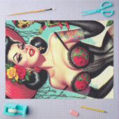getatoeëerde heksenpin-up tissuepapier (Craft)