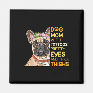 Getatoeëerde Hond Mama Tijdelijke Tattoos Inked Ge Magneet