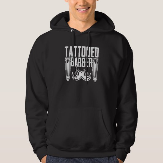 Getatoeëerde Kapper Kapsalon Kapperzaak Hoodie (Voorkant)