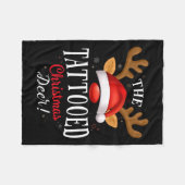 Getatoeëerde Kerst Herten Pus Xmas Familie Matchin Fleece Deken (Voorkant (Horizontaal))