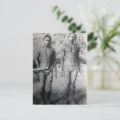 Getatoeëerde krijgers van Nieuw-Guinea Briefkaart (Staand voorkant)