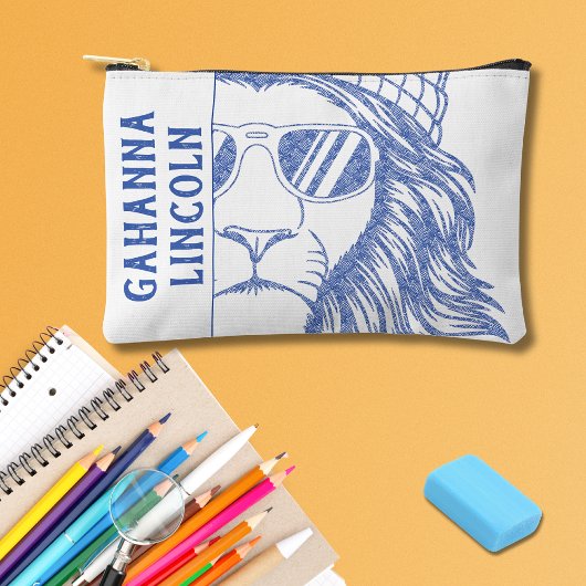 Getatoeëerde Leeuwen Mascotte School Afstudeer Jaa Etui