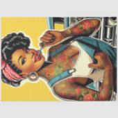 getatoeëerde mechanische pin-up tissuepapier (Voorkant)