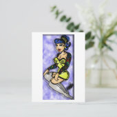 getatoeëerde pin omhoog briefkaart (Staand voorkant)